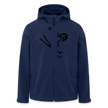 skifahrer ski skiing skier - Recycelte Männer Softshell-Jacke von Stanley/Stella - Navy - Vorne - AI Model Male 185 light (185cm)