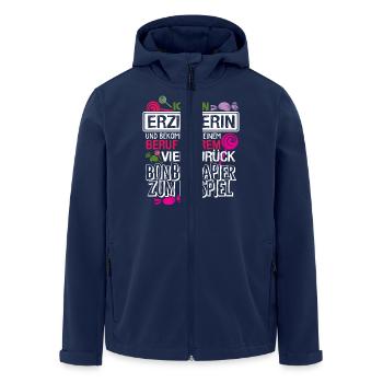 Erzieherin - BonBon - Recycelte Männer Softshell-Jacke von Stanley/Stella - Navy - Vorne - AI Model Male 185 light (185cm)