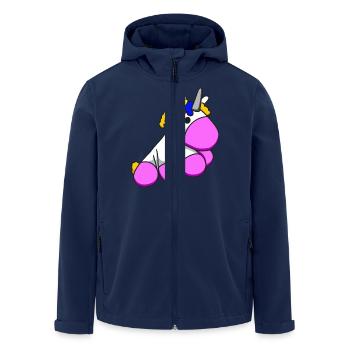 Einhorn3 - Men’s Recycled Softshell Jacket by Stanley/Stella - navy - Front - AI Model Male 185 light (185cm)