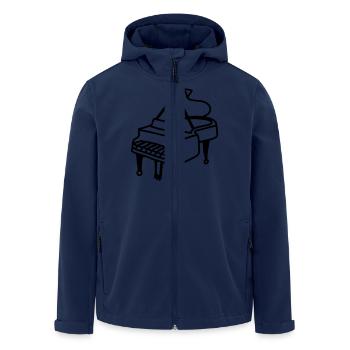 Flügel - line - Recycelte Männer Softshell-Jacke von Stanley/Stella - Navy - Vorne - AI Model Male 185 light (185cm)