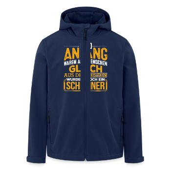 SCHREINER - Der Beste - Recycelte Männer Softshell-Jacke von Stanley/Stella - Navy - Vorne - AI Model Male 185 light (185cm)