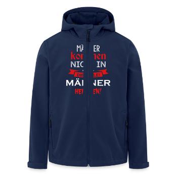 Männer Hölle Heiraten - Recycelte Männer Softshell-Jacke von Stanley/Stella - Navy - Vorne - AI Model Male 185 light (185cm)