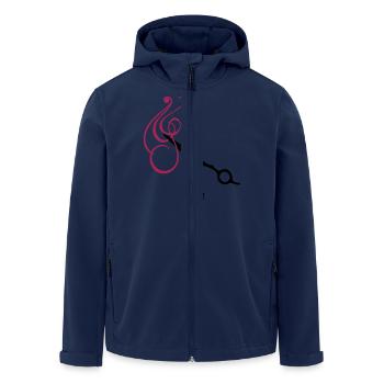 ciseaux de coiffeur et les cheveux bouclés / - Veste softshell homme en polyester recyclé Stanley/Stella - marine - Devant - AI Model Male 185 light (185cm)