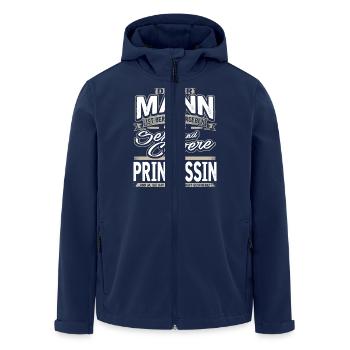Mann Vergeben Prinzessin Grau - Recycelte Männer Softshell-Jacke von Stanley/Stella - Navy - Vorne - AI Model Male 185 light (185cm)