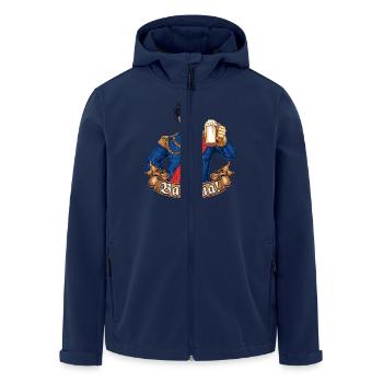 Bavaria-col - King Ludwig drunk - RAHMENLOS gift - Recycelte Männer Softshell-Jacke von Stanley/Stella - Navy - Vorne - AI Model Male 185 light (185cm)
