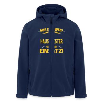 HAUSMEISTER - Recycelte Männer Softshell-Jacke von Stanley/Stella - Navy - Vorne - AI Model Male 185 light (185cm)