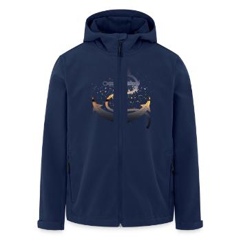 ancre - Veste softshell homme en polyester recyclé Stanley/Stella - marine - Devant - AI Model Male 185 light (185cm)