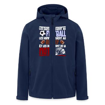 Les dieux font de la moto cadeau - Veste softshell homme en polyester recyclé Stanley/Stella - marine - Devant - AI Model Male 185 light (185cm)