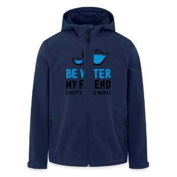 empty your mind - Recycelte Männer Softshell-Jacke von Stanley/Stella - Navy - Vorne - AI Model Male 185 light (185cm)