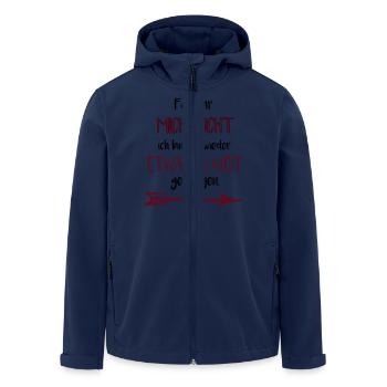 Falls ihr mich sucht - Recycelte Männer Softshell-Jacke von Stanley/Stella - Navy - Vorne - AI Model Male 185 light (185cm)