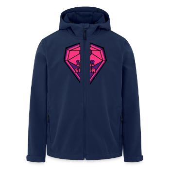 Superhero Schwester - Recycelte Männer Softshell-Jacke von Stanley/Stella - Navy - Vorne - AI Model Male 185 light (185cm)