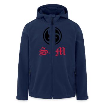 Sex__V017 - Men’s Recycled Softshell Jacket by Stanley/Stella - navy - Front - AI Model Male 185 light (185cm)