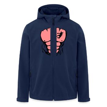 handball body torn muscle muscular body - Men’s Recycled Softshell Jacket by Stanley/Stella - navy - Front - AI Model Male 185 light (185cm)