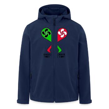 euskal pilotari design - Men’s Recycled Softshell Jacket by Stanley/Stella - navy - Front - AI Model Male 185 light (185cm)