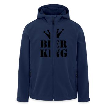 beer_king - Men’s Recycled Softshell Jacket by Stanley/Stella - navy - Front - AI Model Male 185 light (185cm)