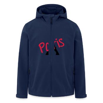 Eiffel Tower Paris - Men’s Recycled Softshell Jacket by Stanley/Stella - navy - Front - AI Model Male 185 light (185cm)