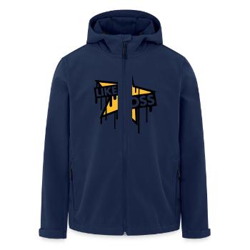 like_a_boss_star - Men’s Recycled Softshell Jacket by Stanley/Stella - navy - Front - AI Model Male 185 light (185cm)