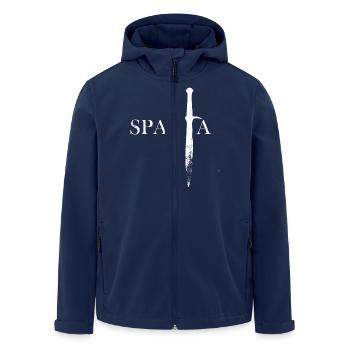 Sparta Schwert weiß - Recycelte Männer Softshell-Jacke von Stanley/Stella - Navy - Vorne - AI Model Male 185 light (185cm)