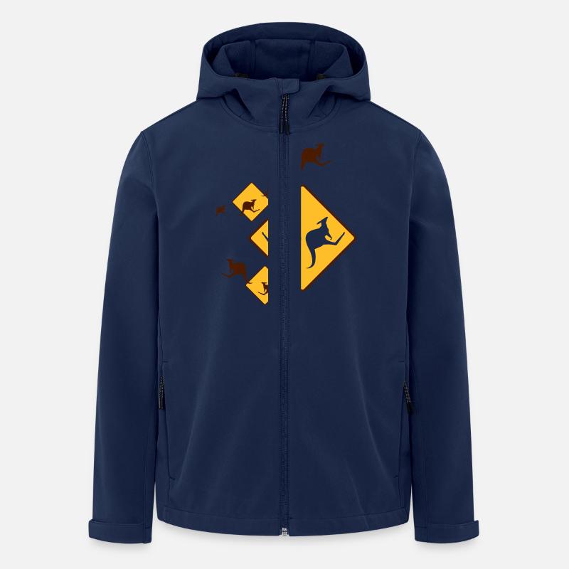 KANGAROO FUN - Recycelte Männer Softshell-Jacke von Stanley/Stella - Navy