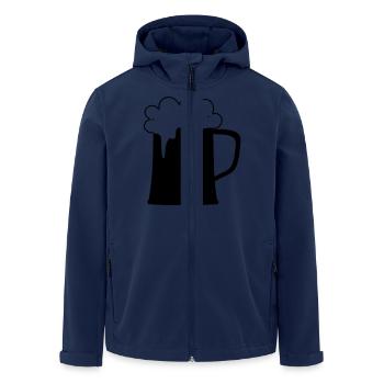 Bierkrug - Recycelte Männer Softshell-Jacke von Stanley/Stella - Navy - Vorne - AI Model Male 185 light (185cm)