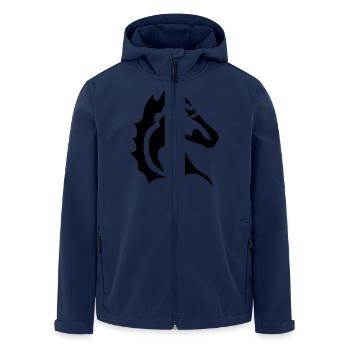 Stammes-Pferdekopf 1 - Recycelte Männer Softshell-Jacke von Stanley/Stella - Navy - Vorne - AI Model Male 185 light (185cm)