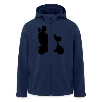 Rentner - Recycelte Männer Softshell-Jacke von Stanley/Stella - Navy - Vorne - AI Model Male 185 light (185cm)