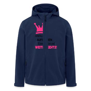 krone_weiter_gehts_4 - Recycelte Männer Softshell-Jacke von Stanley/Stella - Navy - Vorne - AI Model Male 185 light (185cm)