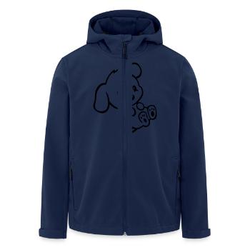 Funny Puppy (it wasn't me) - 1 color - Recycelte Männer Softshell-Jacke von Stanley/Stella - Navy - Vorne - AI Model Male 185 light (185cm)