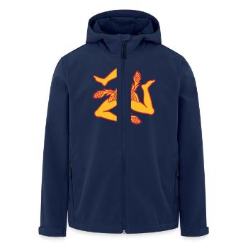 Sicily Trinacria Sicilian Flag Sicilia - Men’s Recycled Softshell Jacket by Stanley/Stella - navy - Front - AI Model Male 185 light (185cm)