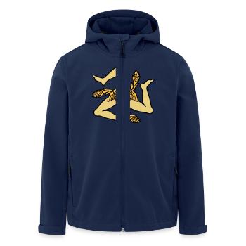 Sizilien Trinacria sizilianische Flagge Sicilia - Recycelte Männer Softshell-Jacke von Stanley/Stella - Navy - Vorne - AI Model Male 185 light (185cm)