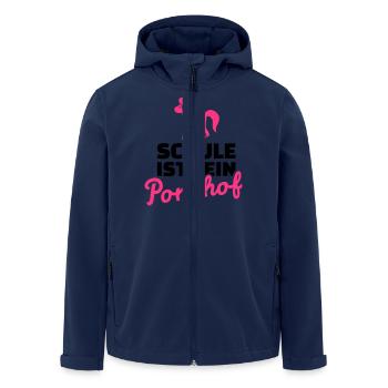 Schule - Recycelte Männer Softshell-Jacke von Stanley/Stella - Navy - Vorne - AI Model Male 185 light (185cm)
