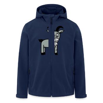 Ziege - Recycelte Männer Softshell-Jacke von Stanley/Stella - Navy - Vorne - AI Model Male 185 light (185cm)