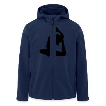 Woman Yoga exercise design - Men’s Recycled Softshell Jacket by Stanley/Stella - navy - Front - AI Model Male 185 light (185cm)