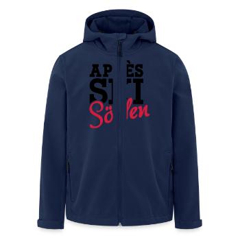 Apres Ski Sölden - Veste softshell homme en polyester recyclé Stanley/Stella - marine - Devant - AI Model Male 185 light (185cm)