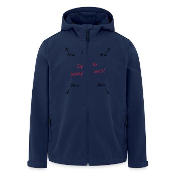 Opa du schaffst das - Recycelte Männer Softshell-Jacke von Stanley/Stella - Navy - Vorne - AI Model Male 185 light (185cm)