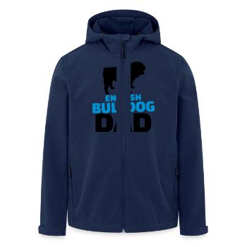 English Bulldog Dad - Men’s Recycled Softshell Jacket by Stanley/Stella - navy - Front - AI Model Male 185 light (185cm)