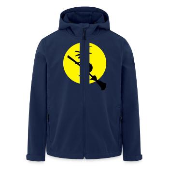 Hexe und Vollmond - Recycelte Männer Softshell-Jacke von Stanley/Stella - Navy - Vorne - AI Model Male 185 light (185cm)