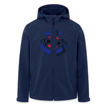 hamburg_1 - Recycelte Männer Softshell-Jacke von Stanley/Stella - Navy - Vorne - AI Model Male 185 light (185cm)