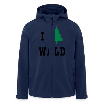 I love Wald - Veste softshell homme en polyester recyclé Stanley/Stella - marine - Devant - AI Model Male 185 light (185cm)