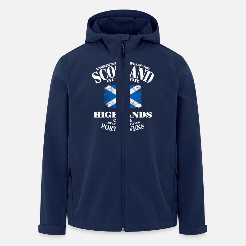 Highlands - Scotland Vintage Flag - Recycelte Männer Softshell-Jacke von Stanley/Stella - Navy