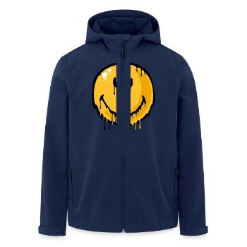 Smiley drip - Men’s Recycled Softshell Jacket by Stanley/Stella - navy - Front - AI Model Male 185 light (185cm)