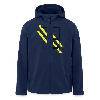 What happes in ibiza stays in ibiza - Recycelte Männer Softshell-Jacke von Stanley/Stella - Navy - Vorne - AI Model Male 185 light (185cm)