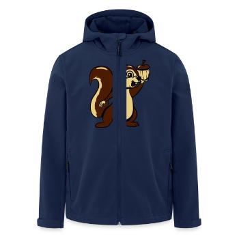 Squirrel foster joy - Men’s Recycled Softshell Jacket by Stanley/Stella - navy - Front - AI Model Male 185 light (185cm)