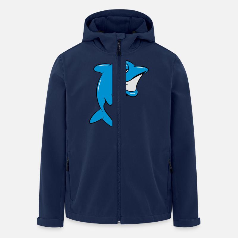 delfin witzig - Recycelte Männer Softshell-Jacke von Stanley/Stella - Navy