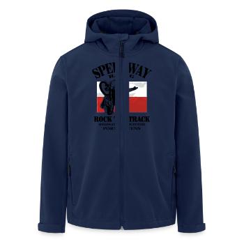 Speedway - Poland Flag - Veste softshell homme en polyester recyclé Stanley/Stella - marine - Devant - AI Model Male 185 light (185cm)