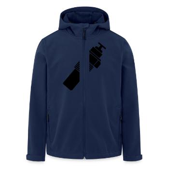 Liquid_ temperature_ sensor - Men’s Recycled Softshell Jacket by Stanley/Stella - navy - Front - AI Model Male 185 light (185cm)