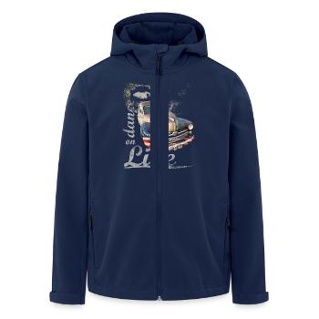 Car+Map 0420 - Recycelte Männer Softshell-Jacke von Stanley/Stella - Navy - Vorne - AI Model Male 185 light (185cm)
