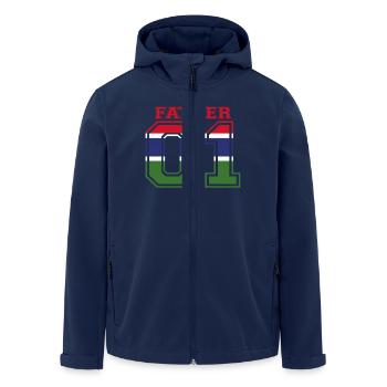 Father vater papa 01 queen Gambia - Recycelte Männer Softshell-Jacke von Stanley/Stella - Navy - Vorne - AI Model Male 185 light (185cm)