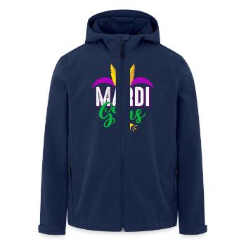 Fête de Mardi Gras 2018 - Carnaval - mardi gras - Veste softshell homme en polyester recyclé Stanley/Stella - marine - Devant - AI Model Male 185 light (185cm)