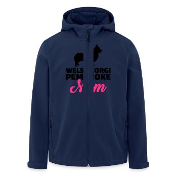 Welsh Corgi Pembroke - Men’s Recycled Softshell Jacket by Stanley/Stella - navy - Front - AI Model Male 185 light (185cm)